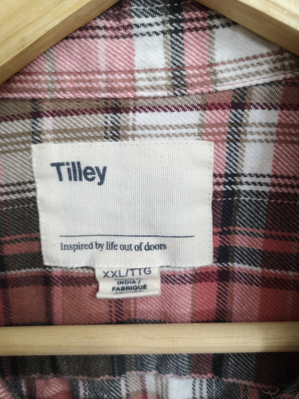 Tilley Pink and Gray Plaid Button-Up Shirt Size XXL - Picture 2 of 11